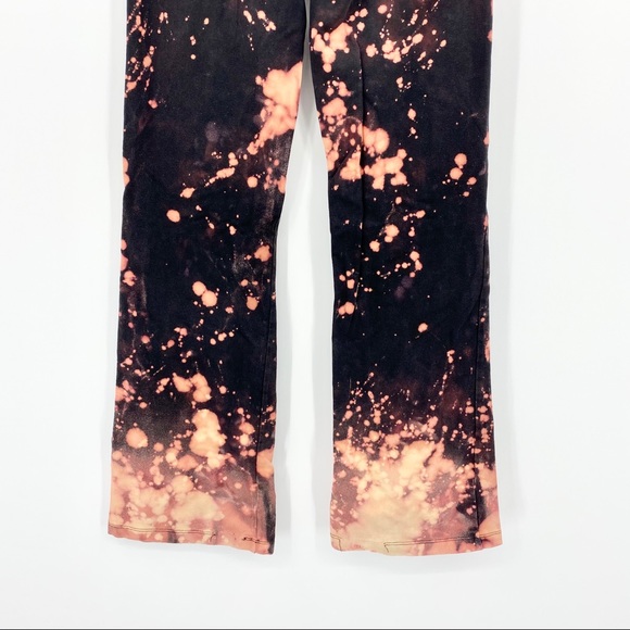VS Yoga Bleach Tie Dye Black Stretch Leggings S - Picture 8 of 12